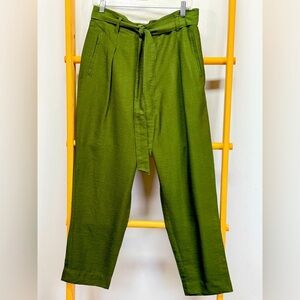BCBGeneration Green belted relaxed fit pants size M